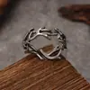 Anillo Vintage de Aleación de Espina con Apertura Ajustable, Popular Bestseller Transfronterizo en Europa y América, Moda Retro Única