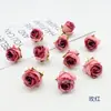 Flor de Seda Simulação de Botão de Rosa Adorno de Cabeça Lembrancinhas de Casamento Decoração Cor de Outono Cabeças de Flor de Botão de Rosa Pacote de Material DIY Botões de Rosa