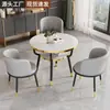 Mesa Pequeña de Té para Balcón, Juego de Mesa y Sillas Pequeñas para Reuniones y Negociaciones de Oficina, Mesa de Café Pequeña para Apartamento Pequeño del Hogar, Mesa de Comedor, Mesa Redonda Pequeña de Ocio