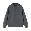 Suéter de Punto de Mezcla de Lana de Alta Calidad Mu Qiu para Hombre, Estilo Holgado Perezoso para Viajes, Ropa Exterior