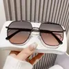 Nuevas Gafas de Sol Metálicas Retro de Doble Puente para Hombres, Gafas de Sol Polarizadas Antivaho Modernas para Mujeres, Gafas de Sol de Moda y Versátiles