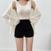 Shorts Brancos para Mulheres 2025 Novo Cintura Alta Modelador Justo Sexy Elástico Versátil Três Pontos Casual Hot Pants Outono