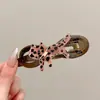 Grampo de Cabelo Bico de Pato para a Parte de Trás da Cabeça, Acessório de Cabelo Simples com Laço de Cor Contrastante, Tamanho Grande para Cabelos Grossos, Ornamento de Cabelo Versátil