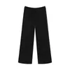 Pantalones Anchos de Lunares Estilo Chica Picante Americana para Mujer, de Cintura Alta con Cordón, Caídos, Adelgazantes, Pierna Ancha Recta, Estilo Casual Perezoso