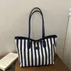 Gran Capacidad Rayas Simples Bloques de Color de Moda 2026 Nuevo Estilo Coreano Nailon Moderno Casual Bolso de Hombro Tote