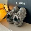 Sapatos Torre Infantil de Primavera e Outono Cor da Moda Polida Sapatos Masculinos Sola Durian Tênis de Malha Respirável Sapatos Femininos Sapatos Casuais