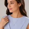 Collar con colgante de gota de agua geométrica de moda transfronteriza europea y americana, collar de cadena simple con diamantes de imitación y temperamento femenino.