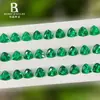 Esmeraldas Cultivadas Sueltas, Gemas Cultivadas Colombianas, Método Hidrotermal de Laboratorio, Accesorios de Joyería para Anillos