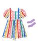 Ropa de Actuación Infantil Ropa de Actuación de Animación Ropa de Actuación para Niñas Vestido de Lunares Ropa para la Clase de Entrada de los Juegos de Primaria