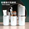 Vaso para Lavar, Caja de Almacenamiento para Cepillo de Dientes de Viaje, Vaso para Enjuague Bucal, Neceser Portátil, Set de Tocador para Viaje de Negocios para Hombres y Mujeres, Artículos de Viaje