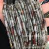 4 * 13mm de comprimento cilindro de furo reto frisado contas soltas atacado multi-cor opcional contas de pedra jóias roupas