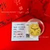 Pegatinas Doradas para Teléfono con Oro Puro 999, Láminas Doradas de Riqueza Instantánea, Imanes de Nevera Designados para la Fortuna, Regalos de Apertura de Tienda al por Mayor