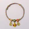 Pulseira de Corda Multicor, Joia de Corda de Mão Zongzi Trançada Atacado, Artesanal Puro, Estilo Nacional, Tendência Nacional, Corda Vermelha Trançada à Mão