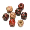Contas de Madeira de Bordo Furo Grande Contas de Madeira DIY Miçangas Dreadlock Vintage Contas Tchecas Círculo Aberto Joias Atacado e Varejo