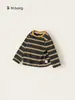 Camiseta Infantil Bangxuan Estilo Coreano Rayada Manga Larga para Niños Ropa de Otoño Capa Base para Bebés Ropa Infantil Zhili Huzhou