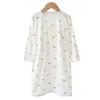 Pijama de Verano para Niños Delgado de Manga Larga para Niños Ropa de Verano para Niñas Tallas Pequeñas y Medianas Ropa de Casa con Aire Acondicionado para Niños Categoría un Camisón