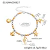 Miduoduo Estilo Océano Pulpo Estrella de Mar Circonita DIY Colgante Multiaccesorio Combinación de Pulsera Joyería de Acero Inoxidable