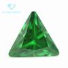 Promoción de calidad 5A, triángulo recto, circonita verde, piedra desnuda, sintética, punta inferior recta, triángulo, abuela, piedra verde blanca, diamante CZ