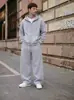 Ropa deportiva casual transfronteriza otoño estudiante holgado moda con capucha estilo extranjero adelgazante sudadera pantalón de chándal conjunto de dos piezas