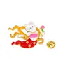 Wen Chuang Sichuan Chengdu Lembrança de Viagem Emblema Broche Gato Fofo Estilo Tang Guochao Liga Acessórios para Bolsa