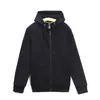 Suéter com zíper e capuz forrado de fleece para outono e inverno, camiseta com logo estampado para publicidade, roupas de trabalho, uniforme de classe, roupas de grupo, atacado