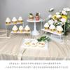 Bandeja de exhibición para decoración de pasteles y postres de hierro blanco, mesa de bodas, soporte para refrigerios y té de la tarde, comida fría para el descanso del té