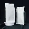 Branco Puro Cor Lateral Dupla Cor Octogonal Selo Zíper Lateral Saco de Café Saco de Embalagem de Alimentos Zíper Saco de Folha de Alumínio Lote Pequeno Impressão Colorida