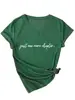 Camiseta de Manga Corta para Mujer Talla Grande con Cuello en V, Verano, Corte Holgado, Estampado de Letras Adelgazante, Top Casual Versátil