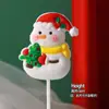 Decoração de Bolo de Natal para Celebridade da Internet 2025 Sino Papai Noel Boneco de Neve Decoração de Sobremesa de Confeitaria Plug-in