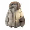 Ropa de Algodón para Hombre Abrigo de Algodón con Capucha y Cuello de Piel para Hombre Sombrero Cuello de Piel Extraíble Transfronterizo 2026 Invierno Nuevo Estilo Pareja