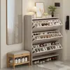 Zapatero ultradelgado para uso doméstico, mueble de almacenamiento pequeño y estrecho para la entrada, diseño de montaje en pared, nuevo modelo 2026, mueble de entrada con zapatero abatible