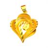Colar Pingente Coração Nuvem Banhado a Ouro Antigo para Mulheres, Corrente Clavicular Coração do Oceano, Pingente Coração do Oceano de Longa Duração