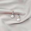 Nuevos aretes de perlas con aguja de plata S925 de Corea del Sur Aretes de temperamento de perlas Aretes de personalidad Moda Net red álbum de aretes al por mayor