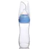Suprimentos para mãe e bebê colher de alimentação de silicone com espremedor mamadeira para alimentação de pasta de arroz colher para pó de arroz para bebê mamadeira alimentadora para alimentos complementares atacado