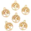 Novos acessórios diy YuenZ Acessórios vintage de liga europeus e americanos Árvore da vida 5 cores 12 * 10MM Q274