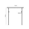 Estante de Exhibición de Acero Inoxidable Montado en la Pared para Tienda de Ropa, Colgador de Ropa para Tienda de Ropa de Hombre y Mujer, Estante de Exhibición Negro de Pie
