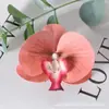 Pétalas de cabeça de flor phalaenopsis de filme artificial acessórios de flor artificial adorno de cabeça grampo de cabelo diy feito à mão decoração de casamento