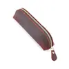 Novo Crazy Horse Couro Zíper Lápis Bolsa Lápis de Couro Genuíno Artesanal Bolsa Criativo Moda Papelaria Vintage Caneta Armazenamento Bolsa Spot