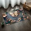 Alfombrilla Creativa de Baño con Mariposas, Felpudo Absorbente de Agua para Entrada de Baño, Alfombrilla de Diatomeas Resistente a la Suciedad y al Desgaste para Inodoro del Hogar