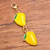 Varios accesorios de joyería personalizados de aleación transfronterizos europeos y americanos con dijes de frutas, llaveros de doble plátano, sandía y fresa