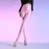 Ling Wei Run She Bin Guang Ze Gou Base de Dedo del Pie Mallas de Tanga 80D Brillantes Aceitosas Sin Pies Cubre Pies Sexy Ajustado Talla Extra para Mujer