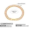 Set de Collar y Pulsera de Zirconia de Colores y Diamantes Completos Más Vendido en Europa y América, Acero Inoxidable Chapado en Oro de 18K, Venta al por Mayor de Fábrica en Stock
