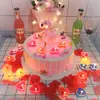 Vela de gel corazón de aniversario velas románticas accesorios para cena de aniversario decoración para confesión de cumpleaños