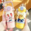 Copo Térmico Zootopia Judy Nick de Aço Inoxidável, Copo Portátil de Aparência Elegante para Meninas, Estudantes e Crianças Indo para a Escola