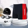 Roupa de banho masculina sunga boxer sunga de natação estampada cintura larga confortável plus size masculina sunga para fontes termais fabricantes atacado