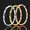 Europa e Estados Unidos cores mais vendidas tendência gota de óleo pulseira de bambu moda feminina pulseira de alto padrão aço titânio joias 18K
