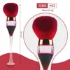 Cepillo para Polvo de Uñas, Cepillo Limpiador de Cabeza Grande con Cerdas Suaves en Forma de Reloj de Arena, Pincel para Uñas, Pincel para Rubor, Herramientas de Belleza para Maquillaje