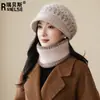 Chapéu de Lã Tricotado com Pelo de Coelho para Mulheres de Meia-Idade e Idosas Outono e Inverno com Forro de Fleece Heattech Chapéu de Pescador Moderno para Avós e Senhoras Idosas