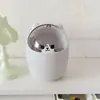 Lixeira de Mesa Urso de Desenho Animado Fofo Mini Balde de Armazenamento Caixa de Armazenamento Diversos para Dormitório de Estudante Casa Lixeira para Papel