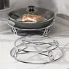 Estante para ollas de acero inoxidable cocina hogar estante de almacenamiento para tapa de olla aislamiento anti-quemaduras olla pad de olla soporte estante para vaporera almacenamiento